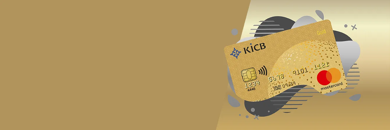 Mastercard Gold картын KICB тиркемесинде буйрутма кылыңыз